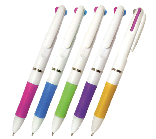 白桿粉彩三色筆