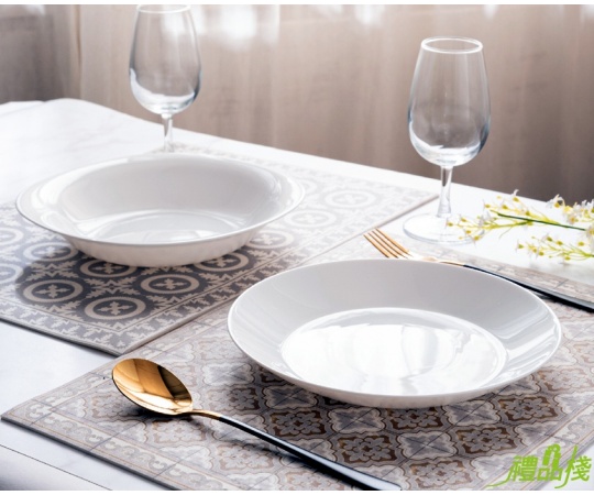 白玉玻璃方圓盤二入組,餐廚用品,餐盤,碗盤餐具,陶瓷盤,陶瓷餐盤,玻璃盤,玻璃水果盤,水果盤