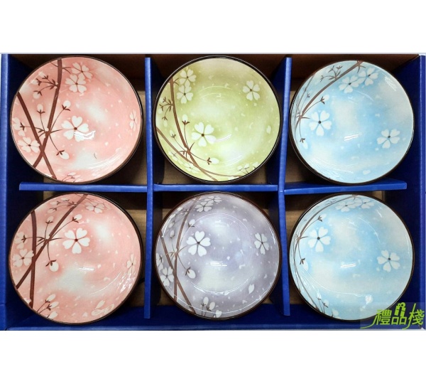 日式六入碗,手繪碗,陶瓷餐具,日式陶瓷碗,陶瓷碗,餐碗