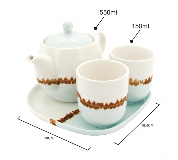 手繪雙色茶具組,泡茶茶具組,陶瓷茶具組,日式茶具組,茶具組推薦,泡茶組,茶具組禮盒